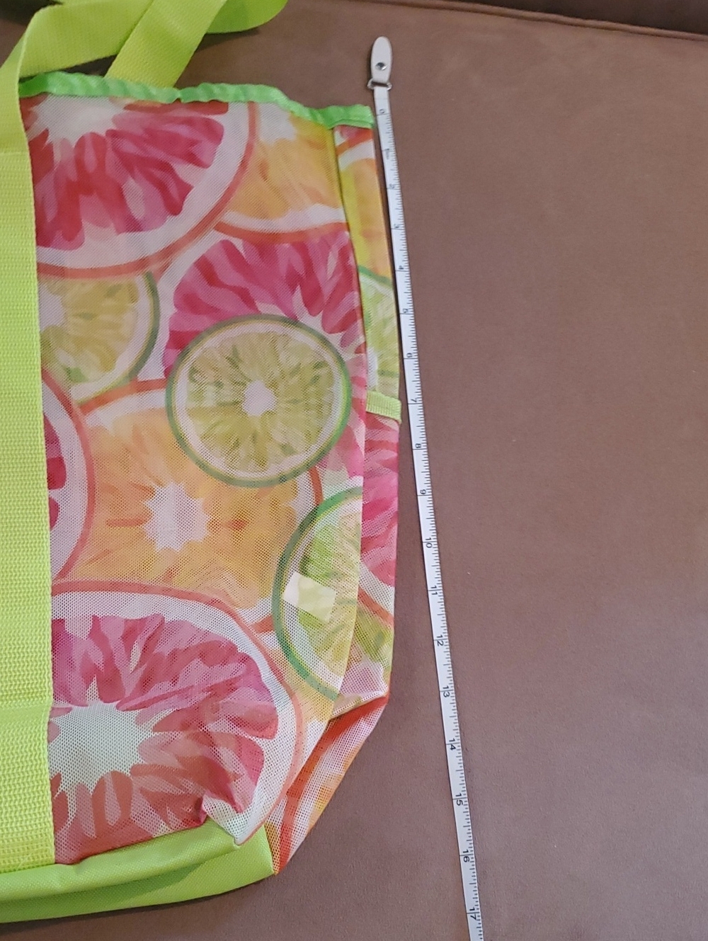 Fruit Slice Pattern Multi-pocket Utility Tote Bag - Picture 9 of 9